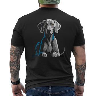 Braco De Weimar Perro Dueño Amante Fantasma Gris Camiseta Hombre Estampado Espalda - Regaloses