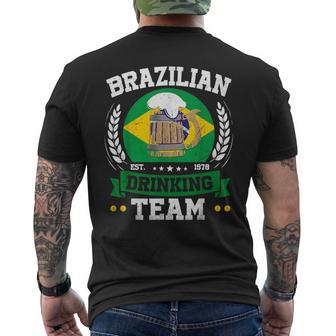 Brazilian Pride Brazil Drinking Team Brasil Flag Beer Men Men's T-shirt Back Print | Seseable UK
