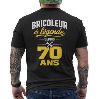 Bricoleur De Légende 70 Ans Homme Humour Cadeau Anniversaire T-shirt imprimé au dos - Cadeauxyz