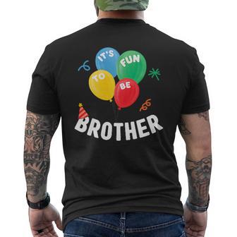 Brother It's Fun To Be One Birthday First Birthday Family Men's T-shirt Back Print - Thegiftio UK