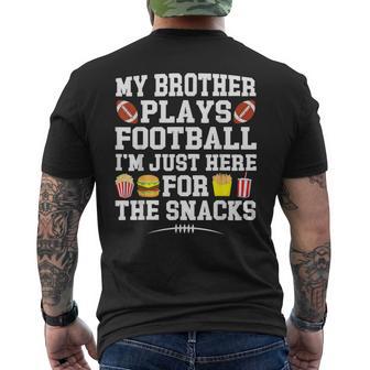 My Brother Plays Football Brother Of A Football Player Men's T-shirt Back Print - Thegiftio UK