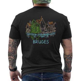 Brujas Bélgica Recuerdo Deiaje Ciudad Histórica Regalo Camiseta Hombre Estampado Espalda - Regaloses