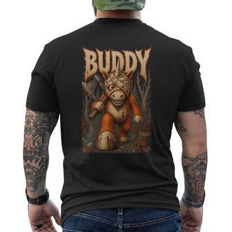 Buddy Halloween Unicorn Axe Horror Forest Men's T-shirt Back Print - Thegiftio UK