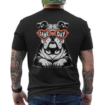 Bulldog Mascot Sports Fan Football Basketball Baseball Men's T-shirt Back Print | Seseable UK