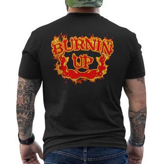 Burnin Up Fire Flames Retro Hot Graphic Sleeveless Men's T-shirt Back Print - Thegiftio UK