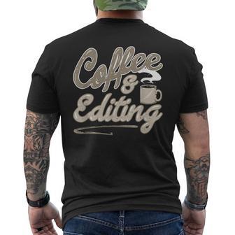 Café Y Edición Fotógrafo Divertido Y Cineasta Camiseta Hombre Estampado Espalda - Regaloses