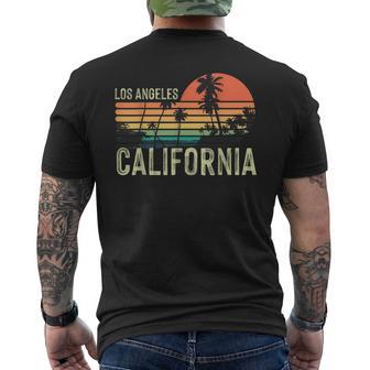 California Los Angeles Palm Trees Launset Beachenise T-shirt imprimé au dos - Cadeauxyz