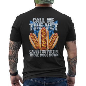 Call Me The Vet Hot Dog Glizzy Hard Meme N Boys Men's T-shirt Back Print - Thegiftio UK