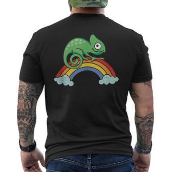 Camaleón En Un Arco Iris Camaleon In Mangas Camiseta Hombre Estampado Espalda - Regaloses