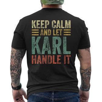 Camisa Con Nombre Personalizado Keep Calm And Let Karl Handle It Camiseta Hombre Estampado Espalda - Regaloses