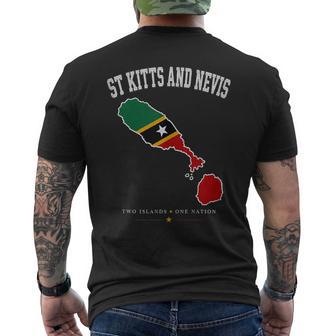 Camisa De Bandera Det Kitts Y Nevis Mapas Det Kitts Y Nevis In Mangas Camiseta Hombre Estampado Espalda - Regaloses