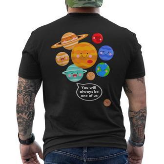 Camisa De Pluto Planet Divertida Dibujos Animados Planetas Nunca Olvides Plutón Camiseta Hombre Estampado Espalda - Regaloses