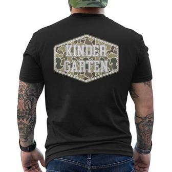 Camo Kindergarten Boy Back To School Students Teachers Men's T-shirt Back Print - Thegiftio UK