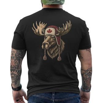 Canada Moose Canadian Pride Canada Maple Leaf Men's T-shirt Back Print - Thegiftio UK