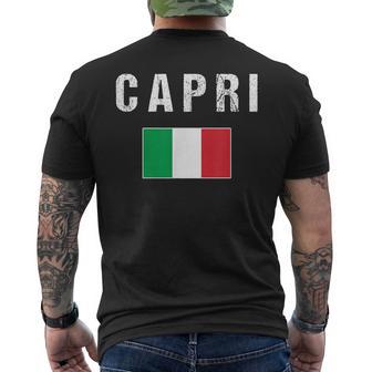 Capri Italia Bandera Italiana Capri Camiseta Hombre Estampado Espalda - Regaloses