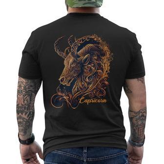 Capricornio Cabraigno Del Zodiaco Capricornio Astrología Camiseta Hombre Estampado Espalda - Regaloses