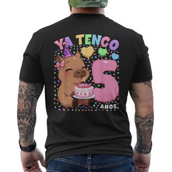 Capybara Niñas 5 Cumpleaños Carpincho Ya Tengo 5 Años Camiseta Hombre Estampado Espalda - Regaloses