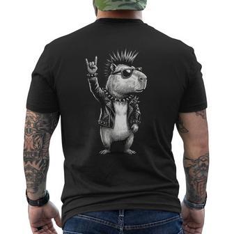 Capybara Punk Rock Heavy Metal T-shirt imprimé au dos - Cadeauxyz