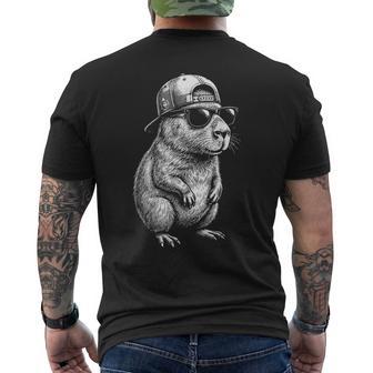 Capybara Sunglasses Cool Boys Kids Capybara Men's T-shirt Back Print - Thegiftio UK