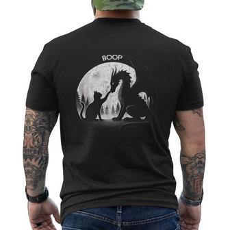 The Cat And The Dragon Boop Cute Fantasy Full Moon Men's T-shirt Back Print - Thegiftio UK
