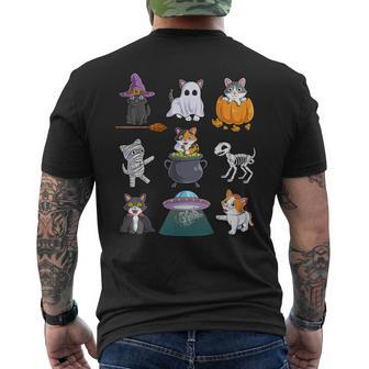 Cat Halloween Spooky Holiday Kawaii Cute Feline Cats Men's T-shirt Back Print - Thegiftio UK