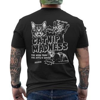 Catnip Madness Cats Póster Retro Divertido De La Película B Camiseta Hombre Estampado Espalda - Regaloses