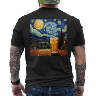 Cerveza De Noche Estrelladaurrealista Camiseta Hombre Estampado Espalda - Regaloses