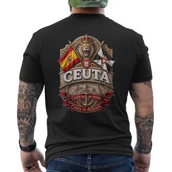 Ceuta Noeende Ceutae Defiende Bandera De España Camiseta Hombre Estampado Espalda - Regaloses