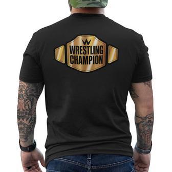 Champion Belt Wrestling Wrestler Costume Halloween Men's T-shirt Back Print | Seseable UK