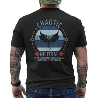 Chaotic Neutral My Methods May Be Questionable Fantasy Men's T-shirt Back Print - Thegiftio UK