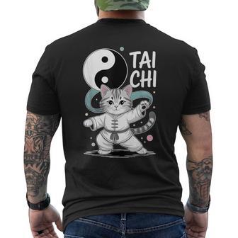 Chat Amusant Tai Chi Arts Martiaux Yin Yang Pratique Chi T-shirt imprimé au dos - Cadeauxyz