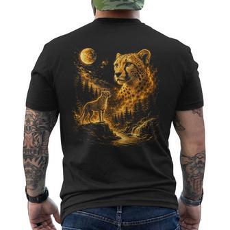 Cheetah Moon Graphic Boys Animal Print Kids Men's T-shirt Back Print - Thegiftio UK