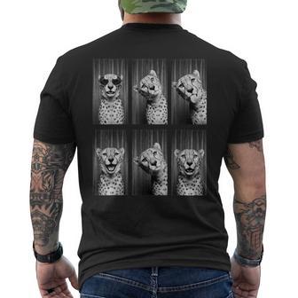 Cheetah Photobooth Wildlife Animal Portrait Men's T-shirt Back Print - Thegiftio UK