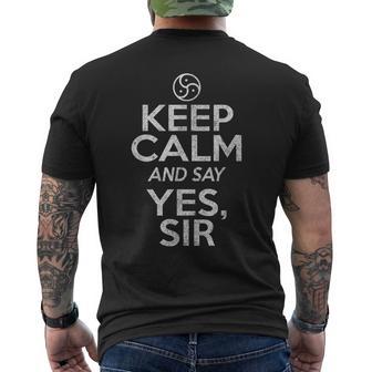 Chemise Keep Calm And Bdsm Triskelion Détresse Jeu De Rôle T-shirt imprimé au dos - Cadeauxyz
