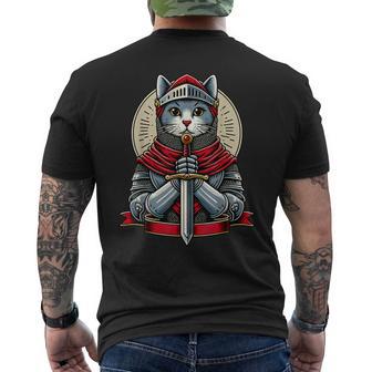 Chevalier Chat Médiéval Croisade T-shirt imprimé au dos - Cadeauxyz