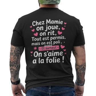 Chez Mamie On Joue On Rit Tout Est Permis Cadeau Drole T-shirt imprimé au dos - Cadeauxyz
