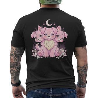 Chien À 3 Têtes Pastel Goth Anime Créatures Kawaii Manga Horreur T-shirt imprimé au dos - Cadeauxyz
