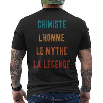 Chimiste L'homme Le Mythe La Légende Humour Prof De Chimie T-shirt imprimé au dos - Cadeauxyz