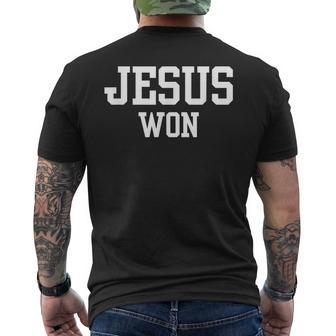 Christian Jesus Won Men's T-shirt Back Print - Thegiftio UK