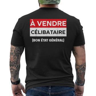 Citation Droleaint-Valentin Humour Àendre Célibataire T-shirt imprimé au dos - Cadeauxyz