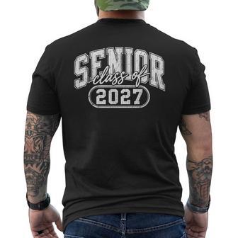 Class Of 2027 Vintage High School Graduation Senior 2027 Men's T-shirt Back Print - Monsterry DE
