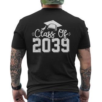 Class Of 2039 Grow With Me First Day Of School Graduation Men's T-shirt Back Print - Thegiftio UK
