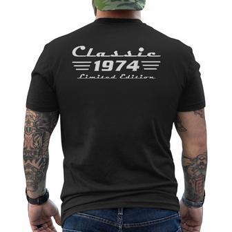 Classic 52 Birthday Decorations 52Yr 1974 52Th Birthday Men's T-shirt Back Print - Thegiftio UK