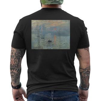 Claude Monet's Impressionoleil Levant Retro Camiseta Hombre Estampado Espalda - Regaloses