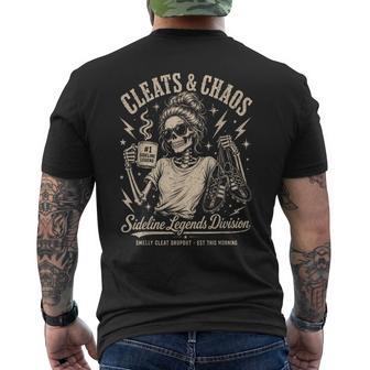 Cleats & Chaos Skeleton Soccer Mom Sideline Legends Men's T-shirt Back Print - Thegiftio UK