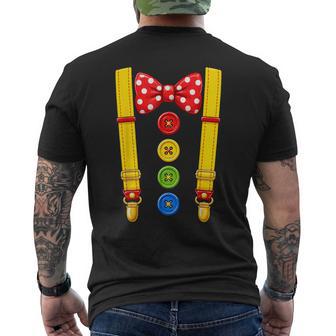 Clown Costume Polka Dot Colorful Bow Tie Clown Halloween Men's T-shirt Back Print - Thegiftio UK
