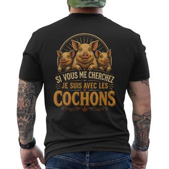 Cochonsious Me Cherchez Citationintage Rurale T-shirt imprimé au dos - Cadeauxyz