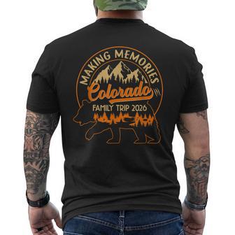 Colorado Family Vacation 2026 Mountains Camping Family Trip Men's T-shirt Back Print - Thegiftio UK
