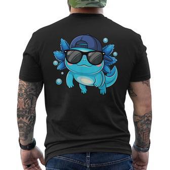 Cool Axolotl Sunglasses Men's T-shirt Back Print - Thegiftio UK