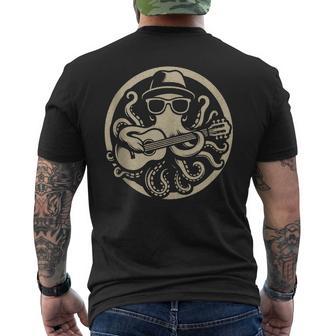 Cool Octopus Guitarrista Diseño Divertido Amante De La Músicaida In Mangas Camiseta Hombre Estampado Espalda - Regaloses